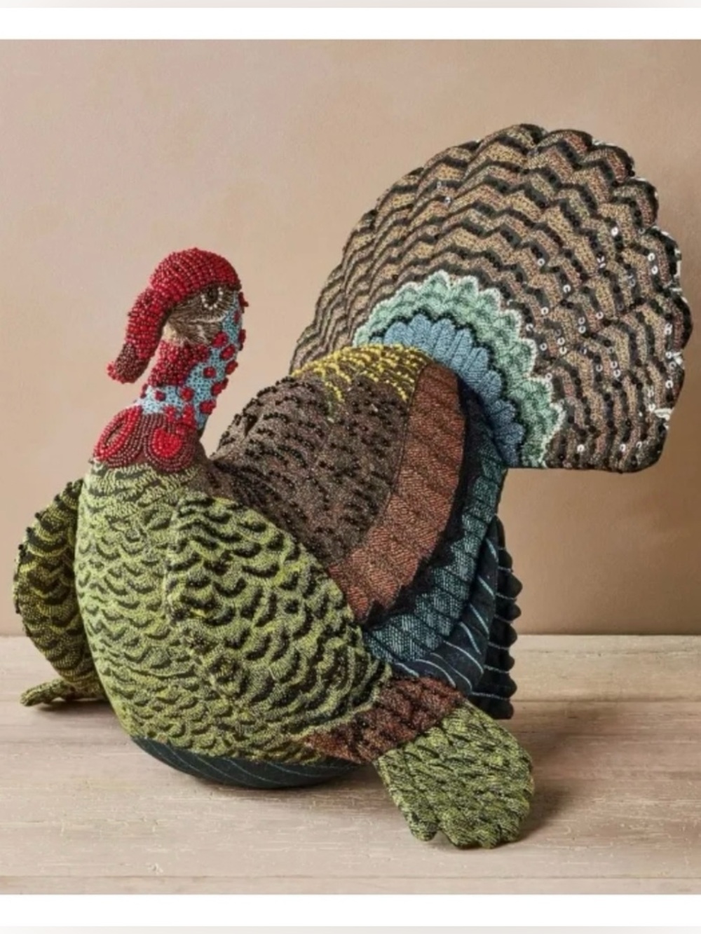 John Derian for Target Beaded Turkey Pillow - Picture 2 of 10
